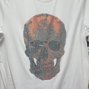 White Skull Graphic Men's Shirt